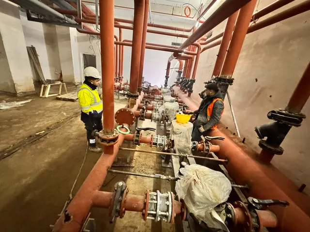 Pompa dairesinde montaj çalışması